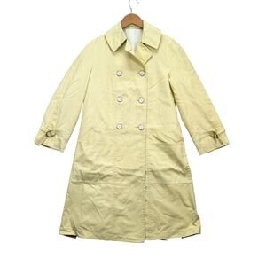 Vintage Misty Harbor The Paris Women's Yellow Trench Rain Button Coat Size 8